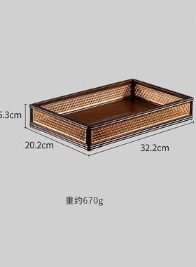 红酸枝茶盘整块实木茶台简约家用客厅功夫茶具茶海托盘沥水套装