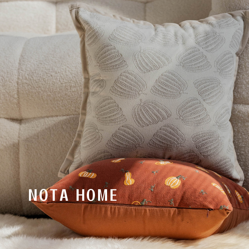 南瓜抱枕套毛绒靠枕万圣节软装饰品Ins风腰枕可爱超软车载腰靠垫 - 图2