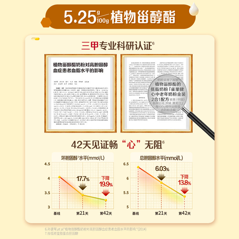 【年货抢先购】雀巢怡养金装健心中老年高钙营养奶粉送礼800g罐
