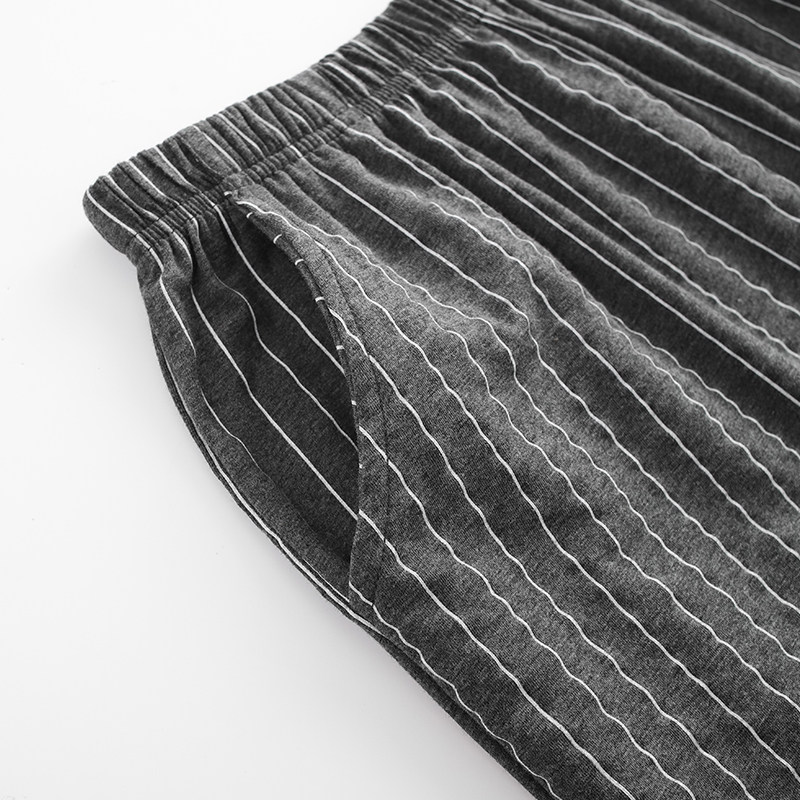 梦之腾男士夏季纯棉短袖条纹睡衣 梦之腾睡衣/家居服套装