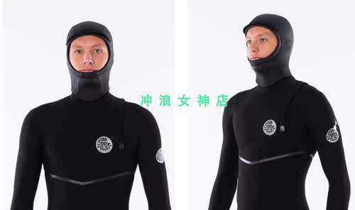 Rip curl3mm冲浪潜水防寒帽子保暖冬季男Heatseeker Wetsuit Hood - 图1