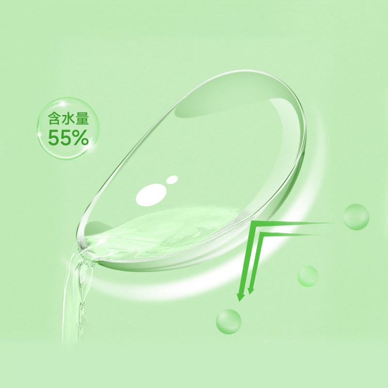 宝岛眼镜FaceTitude瞳昕隐形眼镜月抛2片水凝胶水润轻薄官网正品