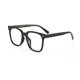 Muxue plain black-framed glasses for women with large frames, optional for myopia and anti-blue light 41002