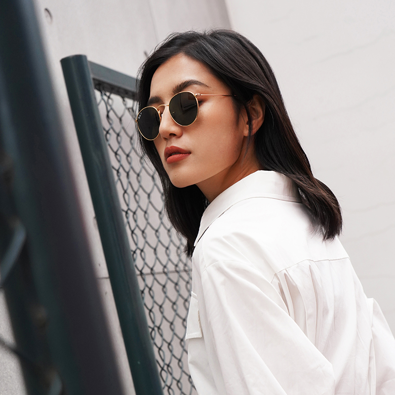 宝岛眼镜官方旗舰店RayBan雷朋复古圆框太阳镜防晒防紫外线强光网红墨镜女0RB34470