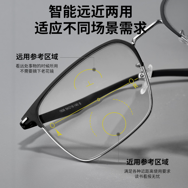 宝岛眼镜官方旗舰店索柏防蓝光老花镜高清老人男款远近两用中老年老花眼镜1