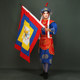 Opera Peking Opera Flying Tiger Embroidery Style Ancient Soldier Flag