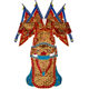 Ping Liyuan Satin Full Gold Wusheng Opera Costume Male Big Back