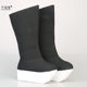 Ping Liyuan opera men's high boots Peking opera thick soles facing square