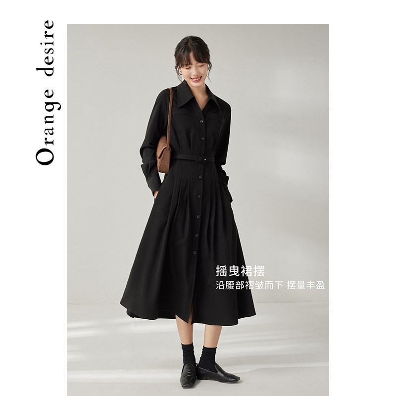 orange desire长袖女秋法式连衣裙 orangedesire连衣裙