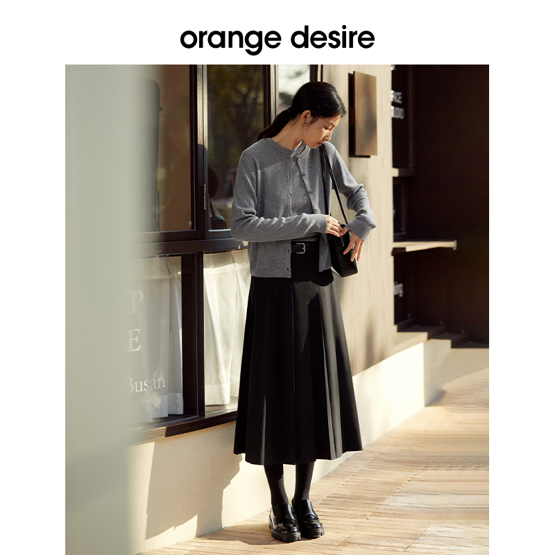 【格雷系】orange desire知识分子针织开衫背心套装女2024春新款 - 图3