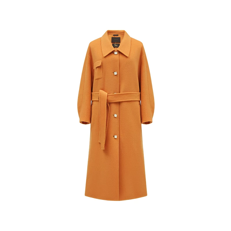 Orange Desire Woolen double-sided woolen coat, belt, jacket, 2020