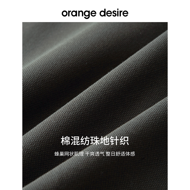 【黑白遐想系列】orange desire撞色Polo领连衣裙女秋季休闲裙子 - 图1