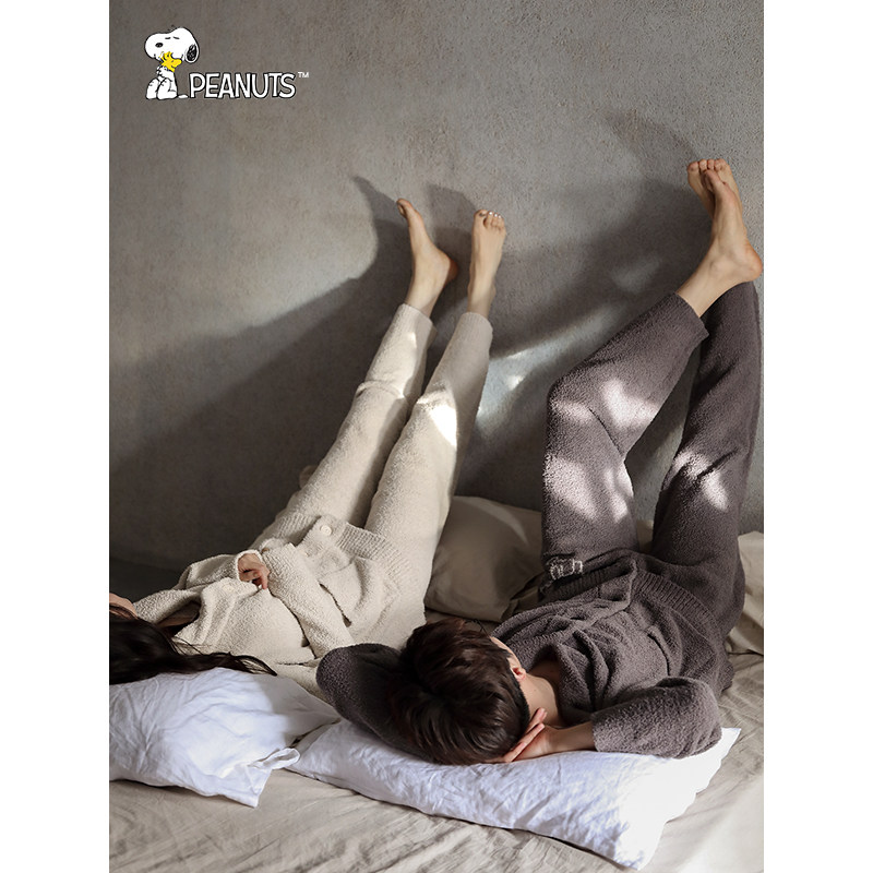 贝妍史努比情侣秋冬季可爱男士睡衣 贝妍睡衣/家居服套装