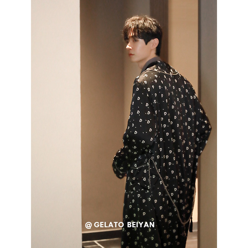 贝妍高级感睡衣男士春秋季柔软棉长袖晨袍浴袍宽松大码家居服睡袍,淘宝优惠券,粉丝福利购,淘宝优惠卷