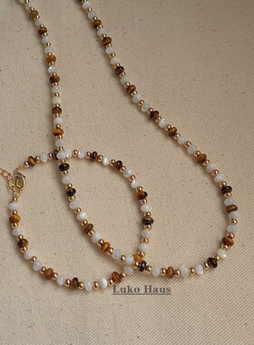 小众质感虎眼石项链轻奢风