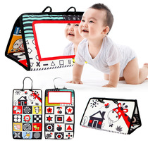 Baby Cognitive Mirror Exercise Baby Vision Black & White Cabled Book Louder Paper Training Study Look Up Toy Boot