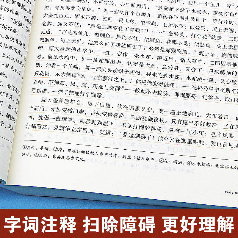 西游记完整100回无删减名师导读精评原版文言文版 中学生七年级课外书 初中版青少年版小学生阅读书籍古文版 经典书目名著导读 - 图2