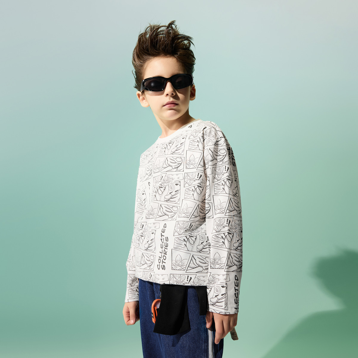 【国潮系列】MQD童装儿童打底衫男童长袖t恤2025春季新款印花上衣,淘宝优惠券,粉丝福利购,淘宝优惠卷