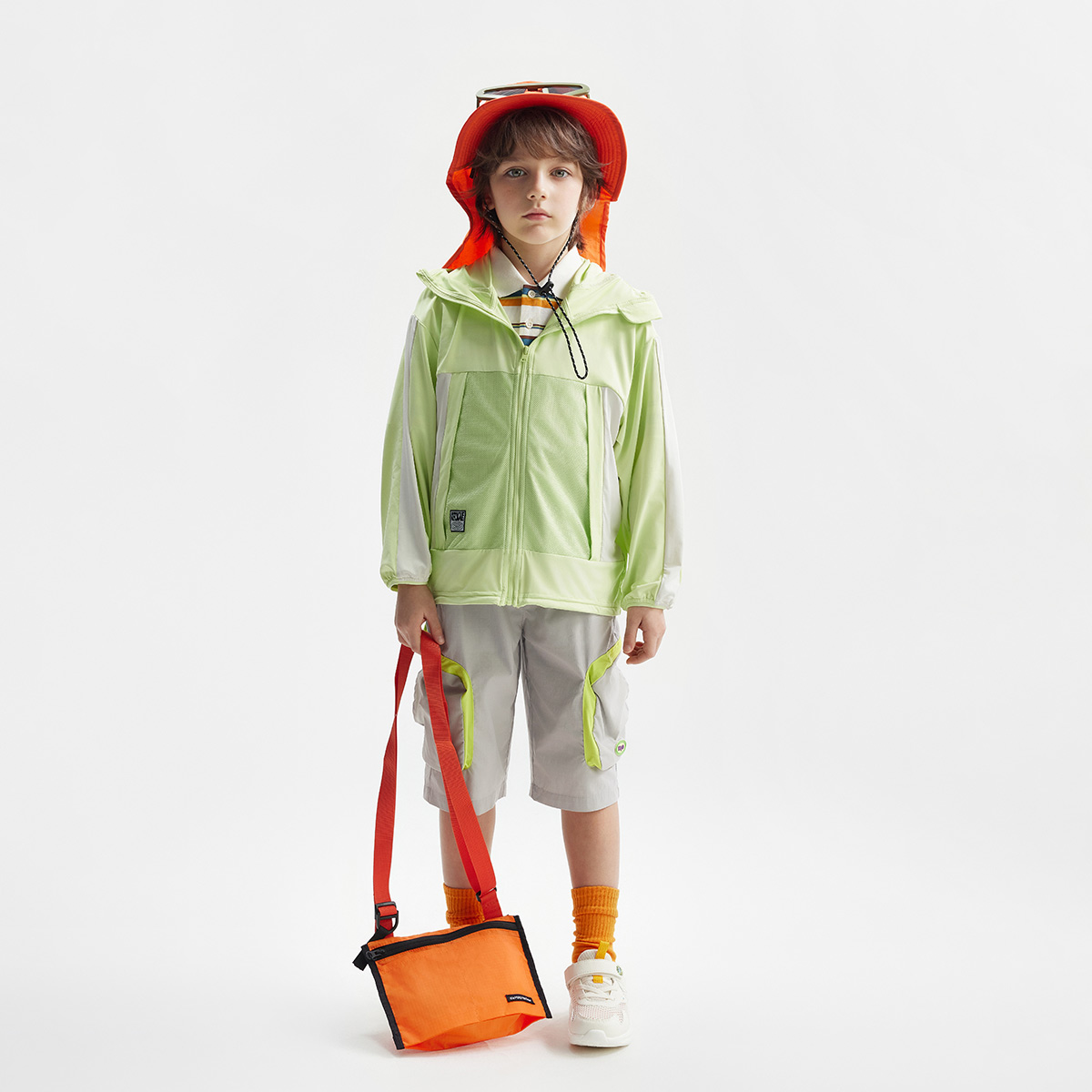 追光系列 MQD童装儿童户外防晒服24夏新款外套拼接皮肤衣UPF50+ - 图2