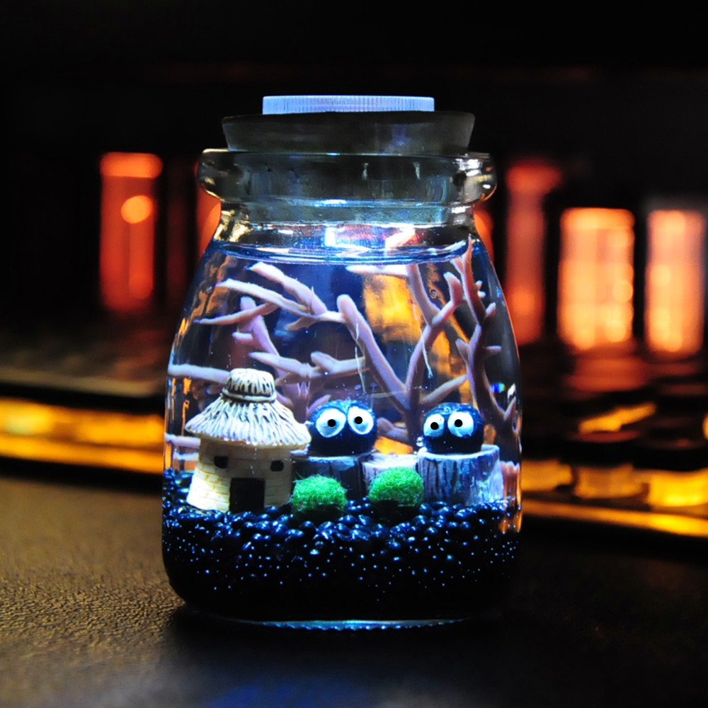 包邮海藻球微景观生态瓶水培球藻创意迷你植物室内盆栽绿植小礼物