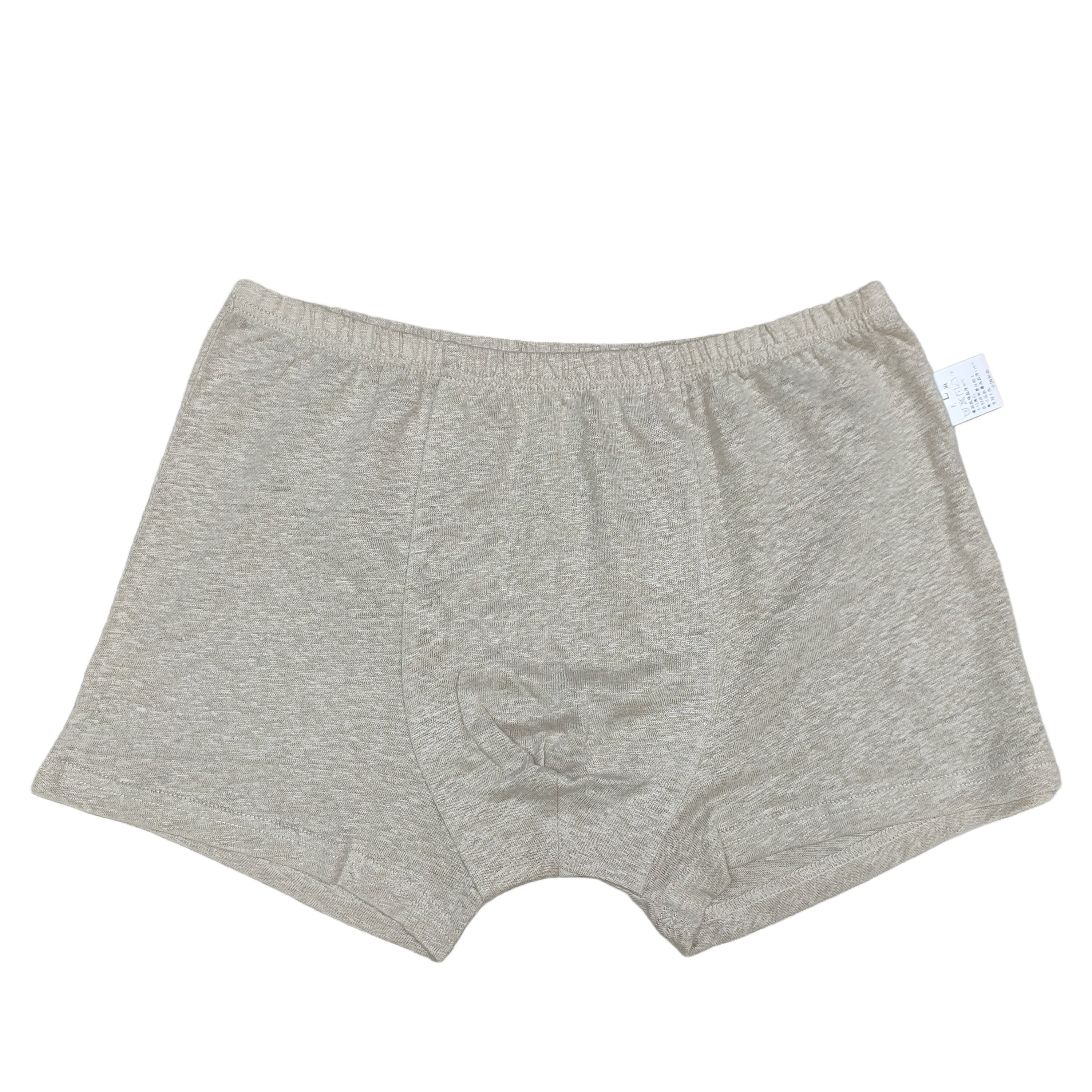 男100%汉麻针织纯色平角内裤 舒适宽松吸汗透气爸爸平角短裤裤衩 - 图3