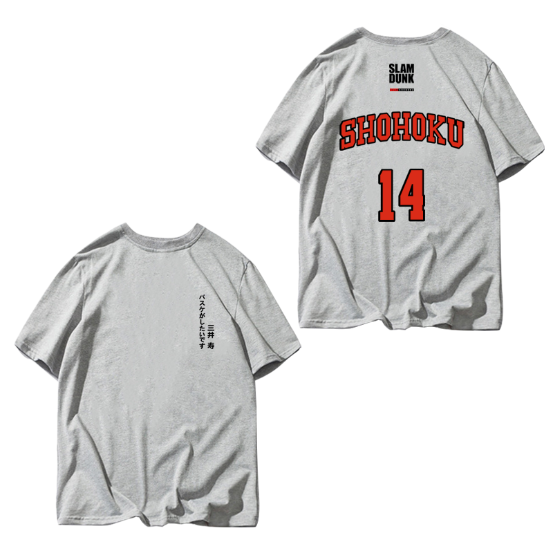 灌篮高手湘北五虎运动纯棉短袖 沃纶物语服饰T恤