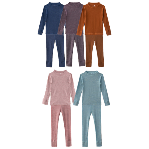 Natvig挪威100%羊毛保暖内衣儿童贴身男女宝宝秋衣裤打底加厚耐磨 - 图3