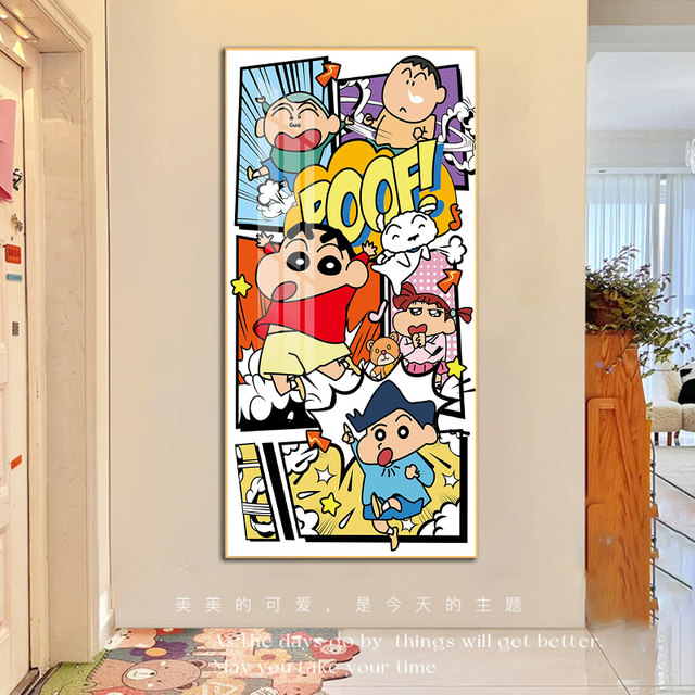 Crayon Shin-chan diamond painting full of diamonds 2025 new living room cartoon niche handmade diamond cross stitch rhinestone with frame