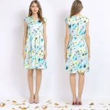 Элитное элегантное летнее платье, юбка, приталенный корсет, большой размер, V-образный вырез, А-силуэт