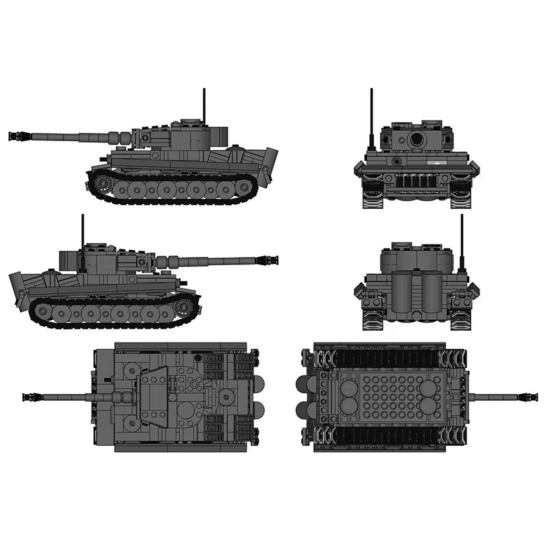 虎式精版坦克积木模型拼装玩具摆件兼容乐高网红MOC成人高难度男-图2