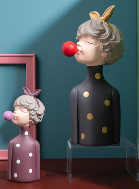 泡泡女孩北c欧可爱少女样板房装饰摆件H创意新婚闺蜜生日送新人礼