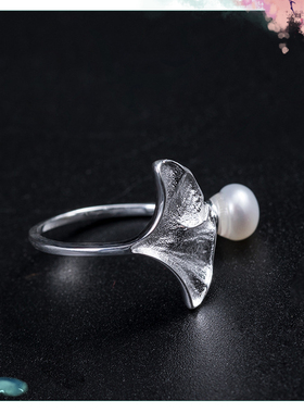 s925银复古气质淡风开口指环