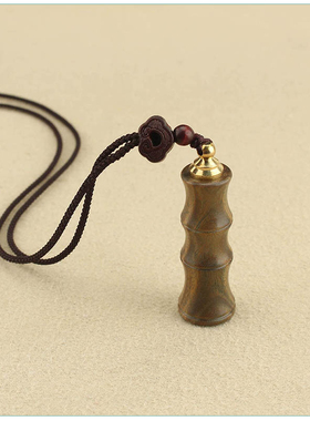 新中式可打开嘎乌盒竹节葫芦项链