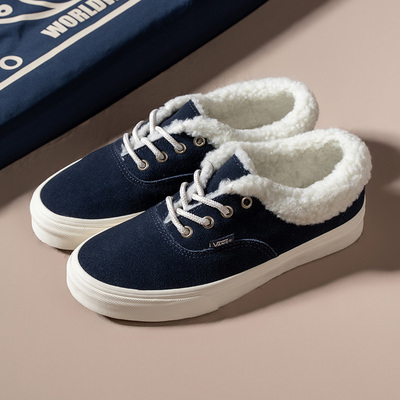 【胡可推荐】Vans范斯官方 Authentic仿羊羔绒毛毛鞋加绒内里板鞋