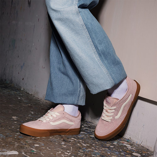 Vans范斯官方 Rowley Classic皮粉色牛筋底老爹鞋男鞋女鞋板鞋 - 图0