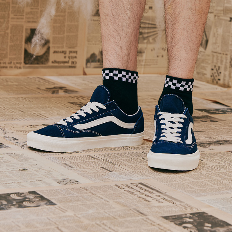 【雙旦】Vans范斯官方 Style 36寂靜藍醒目側邊條紋休閑板鞋_VANS官方旗艦店_運動鞋new