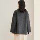 Jinju autumn and winter new double-sided camel wool coat women's mid-length high-end horn button Korean style coat