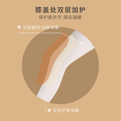 三针秋裤女棉裤加厚磨毛高腰收腹带护膝打底保暖裤美体内穿棉毛裤 - 图1