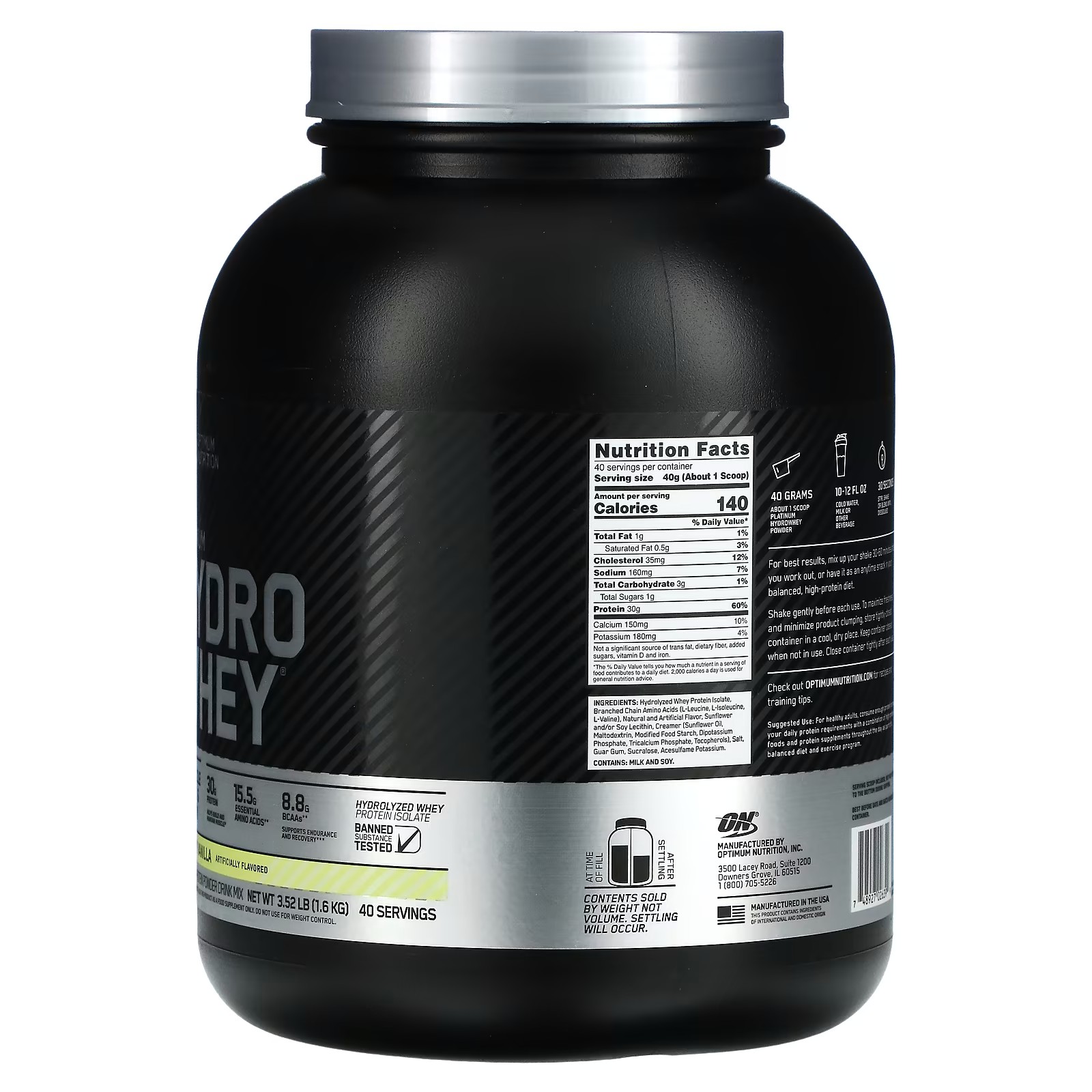 ON奥普帝蒙水解分离乳清蛋白质粉 Optimum Platinum Hydro WHEY - 图1