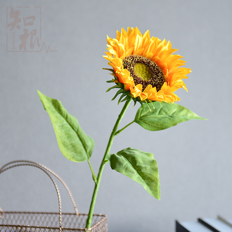 向日葵仿真花束摆设干花瓶家居客厅大号落地假花装饰餐桌插花摆件-图3