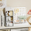 Multifunctional three-in-one desktop hole board storage box drawer storage rack office desk desk work station good stuff