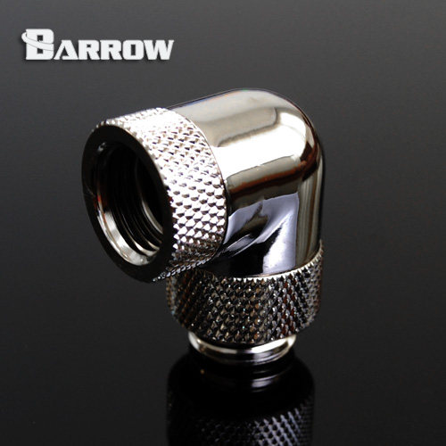 Barrow G1/4 黑/银色 90度双旋转转接座 TWT90S - 图1