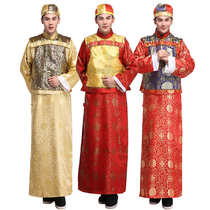 The Qing Dynasty Manchu Baylor Traditional Clothing Mens Qing Dynasty Official Clothes Agoku Costume Little Lord Long Shirts for the Kings Clothing