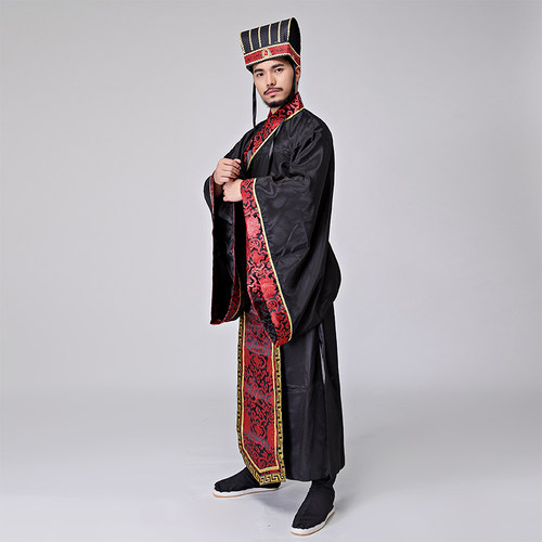古装服装男古代唐装汉服男装外套汉代直裾曲裾服装中国风演出服装 - 图2