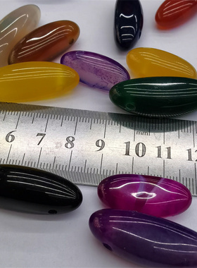 玛瑙长条状不定形项链吊坠配件