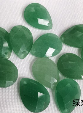 水晶拉长石切角水滴项链耳坠配件