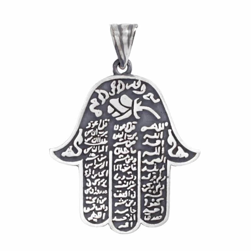 土耳其925法蒂玛捍煞之手纯银项链 LUCKYMOJO土耳其进口饰品项链