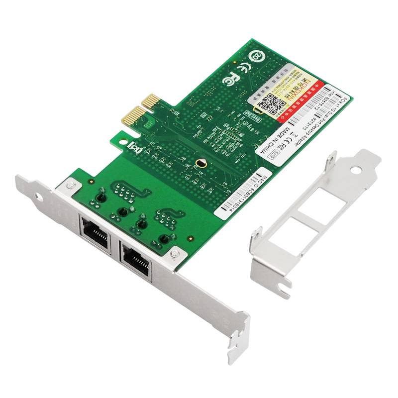 诺可信PCI-x4千兆双口网卡i82576台式机网卡有线rj45*2网卡pci英特尔千兆 软路由ROS汇聚 台式内置有线网卡 - 图1