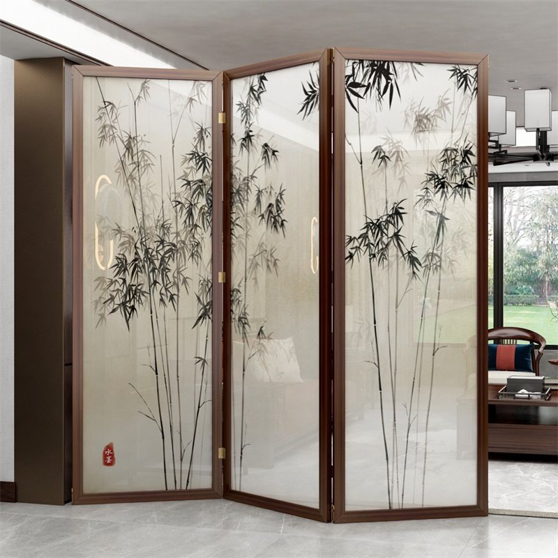 可折叠移动屏风隔断客厅新中式办公室房间分割神器实木屏风遮挡板,淘宝优惠券,粉丝福利购,淘宝优惠卷