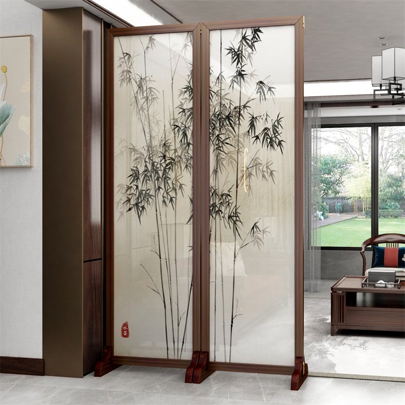 可折叠移动屏风隔断客厅新中式办公室房间分割神器实木屏风遮挡板,淘宝优惠券,粉丝福利购,淘宝优惠卷